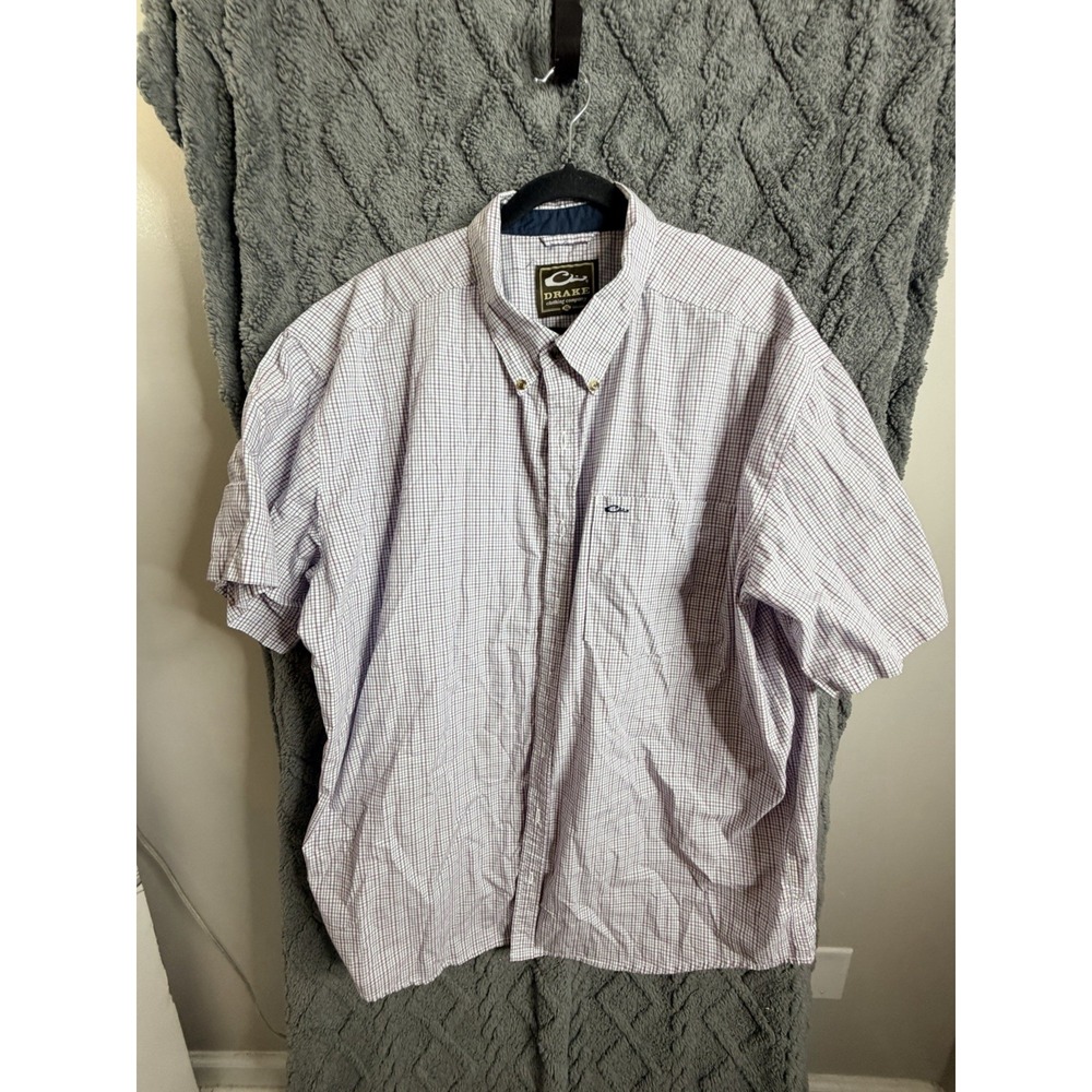DRAKE BUTTON DOWN SHORT SLEEVE MENS SHIRT Xl